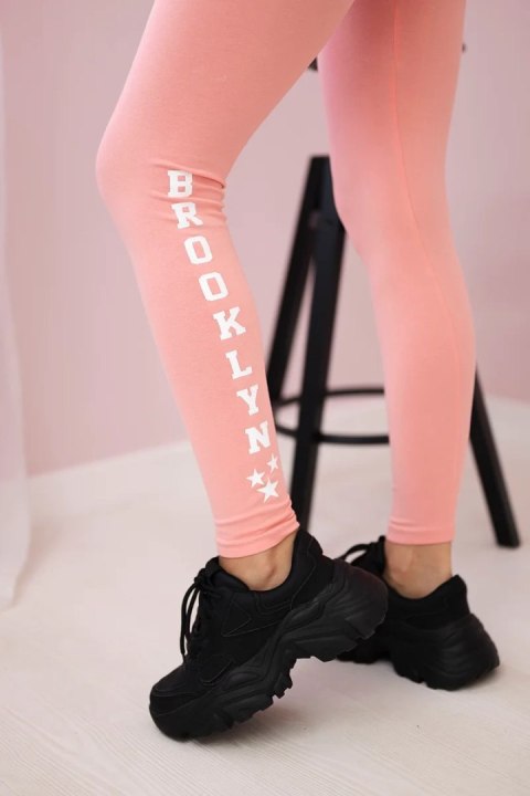 Spodnie leginsy Brooklyn morelowe