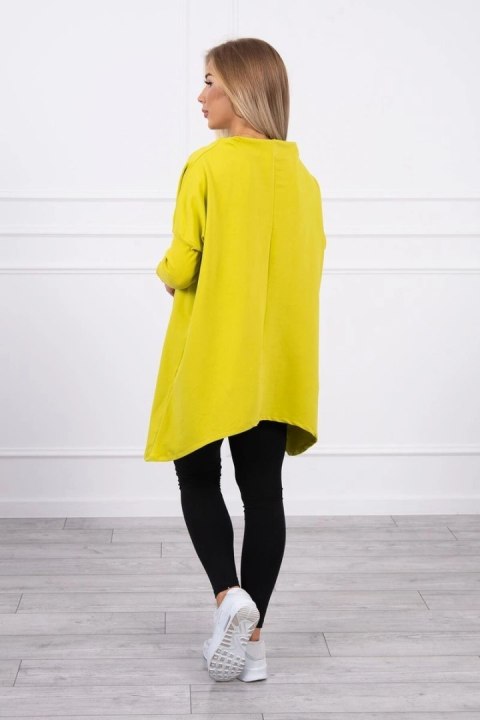 Bluza oversize z asymetrycznymi bokami kiwi