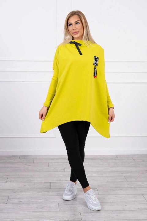 Bluza oversize z asymetrycznymi bokami kiwi