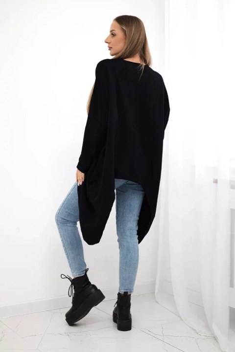 Bluzka z nadrukiem oversize czarna