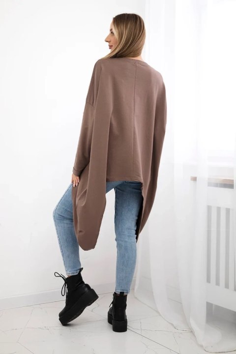 Bluzka z nadrukiem oversize mocca