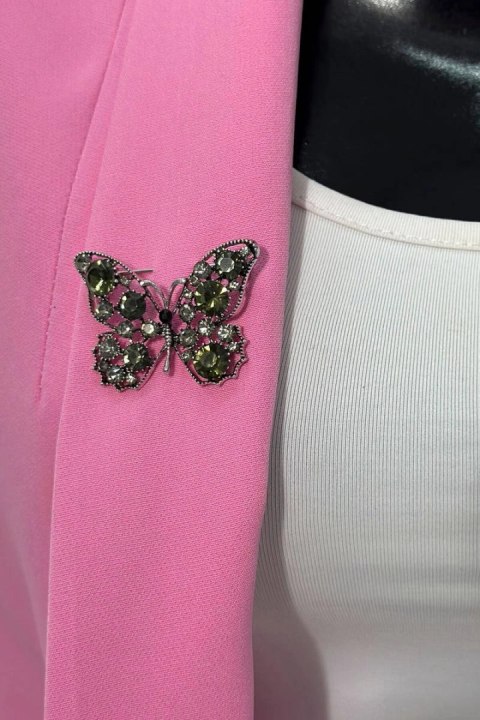 Broszka Motyl A-2-21-7 zielony + srebrny Broszka Motyl A-2-21-7 zielony + srebrny