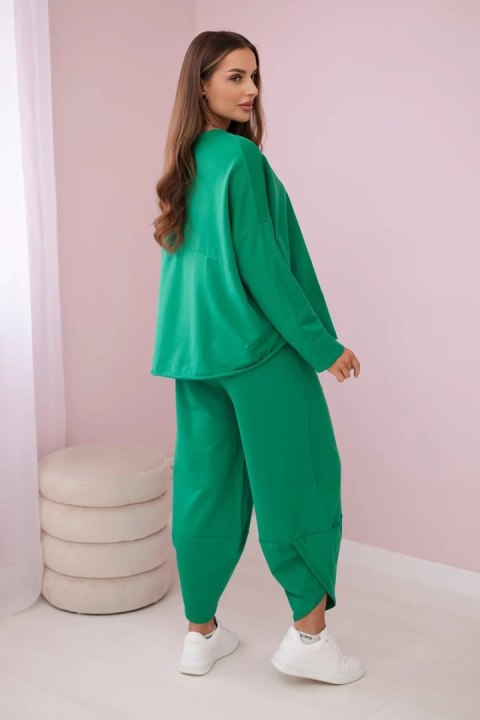 Komplet bawełniany bluza + spodnie zielony Komplet bawełniany bluza + spodnie zielony