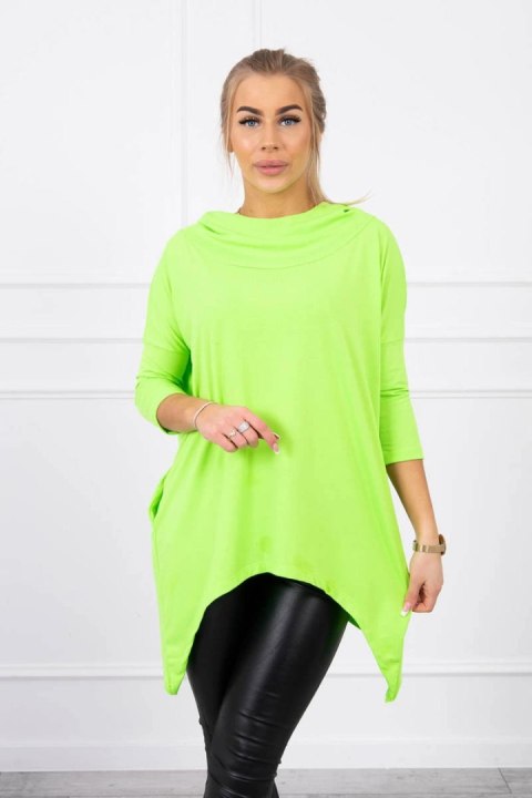 Bluza z nadrukiem skrzydeł zielony neon