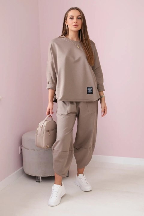 Komplet bawełniany bluza + spodnie fango Komplet bawełniany bluza + spodnie fango