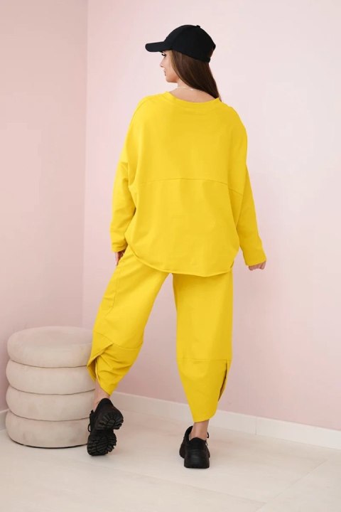 Komplet bawełniany bluza + spodnie kiwi