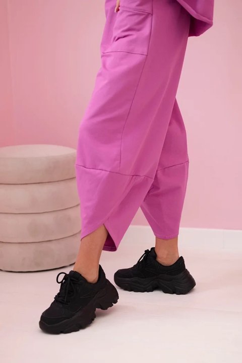 Komplet bawełniany bluza + spodnie bakłażanowy Komplet bawełniany bluza + spodnie bakłażanowy