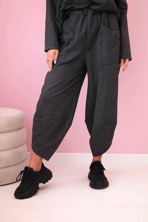 Komplet bawełniany bluza + spodnie ciemny grafitowy Komplet bawełniany bluza + spodnie ciemny grafitowy