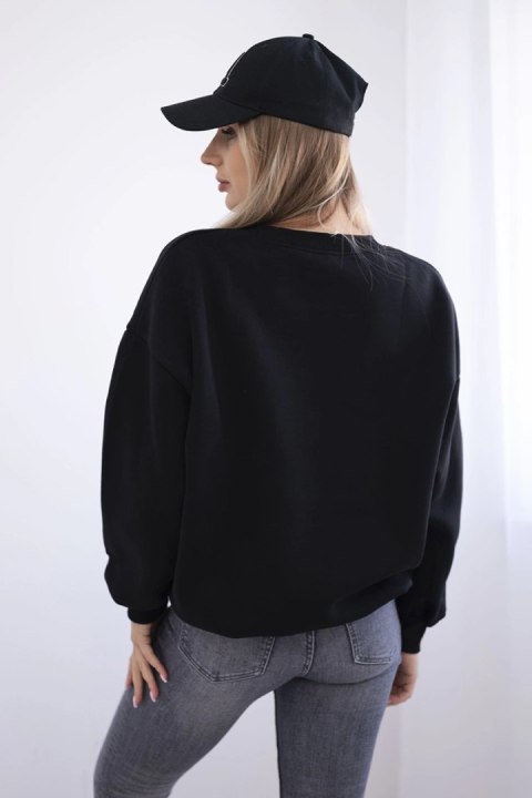 Bluza damska oversize z napisem Vanderbilt czarna Bluza damska oversize z napisem Vanderbilt czarna