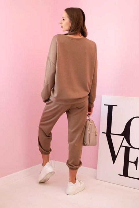 Komplet bluza + spodnie masełko camelowy Komplet bluza + spodnie masełko camelowy