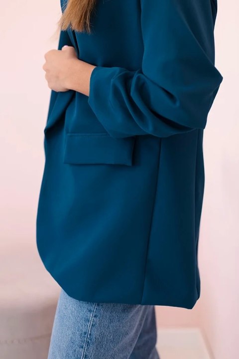 Marynarka z klapami elegancka ciemno morska Marynarka z klapami elegancka ciemno morska