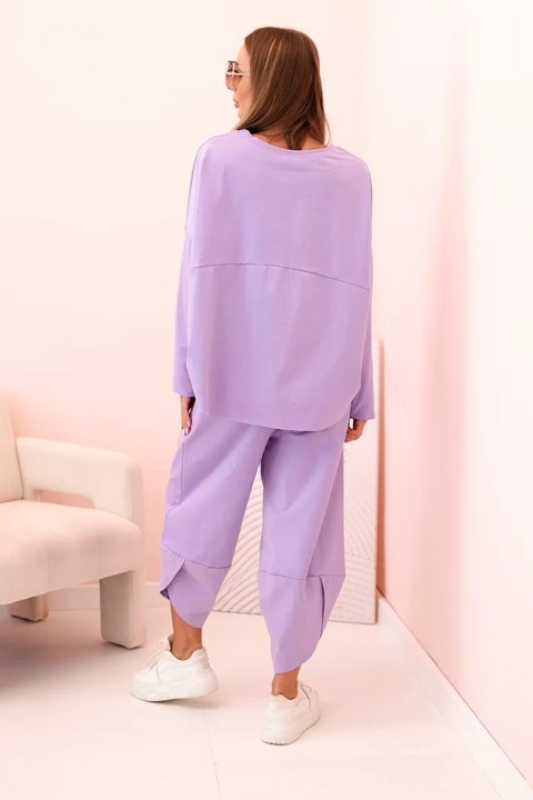 Komplet new punto bluza + spodnie jasny fioletowy