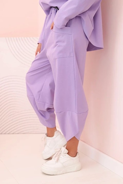 Komplet new punto bluza + spodnie jasny fioletowy