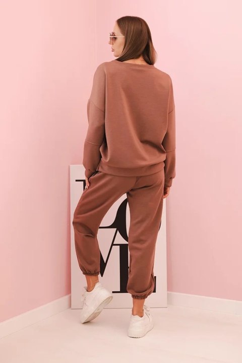 Komplet bluza + spodnie masełko rudy