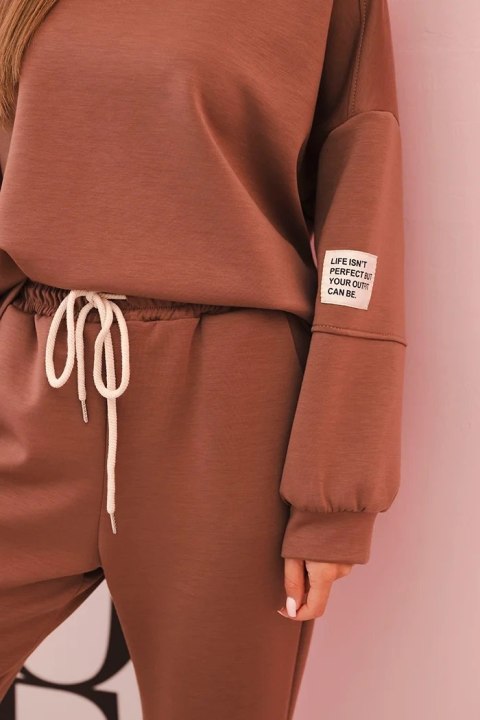 Komplet bluza + spodnie masełko rudy