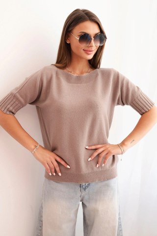 Sweter damski z wiskozy z krótkim rękawem fango