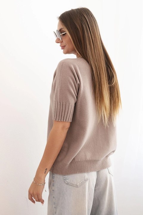 Sweter damski z wiskozy z krótkim rękawem fango