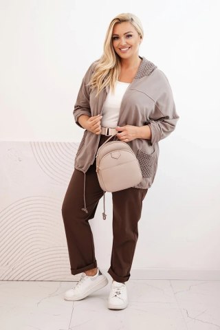 Bluza damska Plus Size bawełniana oversize z długim rękawem fango