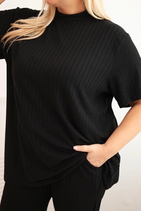 Komplet damski Plus Size 3-częściowy czarny