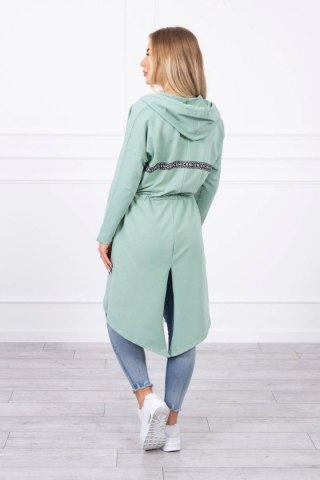 Narzutka z dłuższym tyłem ciemno miętowa