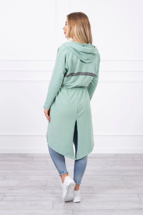 Narzutka z dłuższym tyłem ciemno miętowa