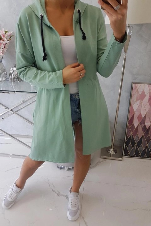 Narzutka z dłuższym tyłem ciemno miętowa