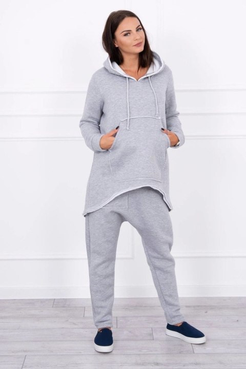 Komplet ze spodniami Baggy szary