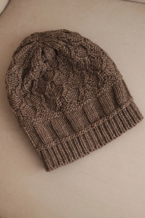 Czapka z polarem Marta K231 mocca