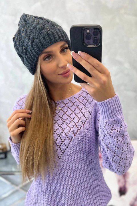 Czapka damska Kalina K362 ciemno szara