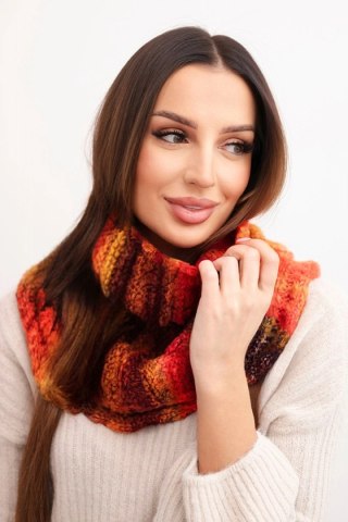 Komin damski wełniany miękki otulacz golf zimowy KN21 czerwony