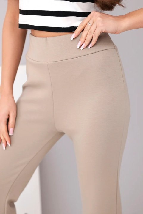 Spodnie damskie masełko z rozszerzaną nogawką fango