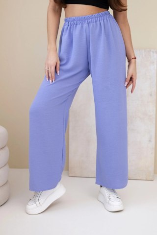 Spodnie z szeroką nogawką fioletowe