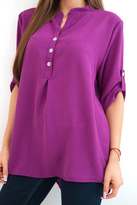 Bluzka z dłuższym tyłem ciemno fioletowa