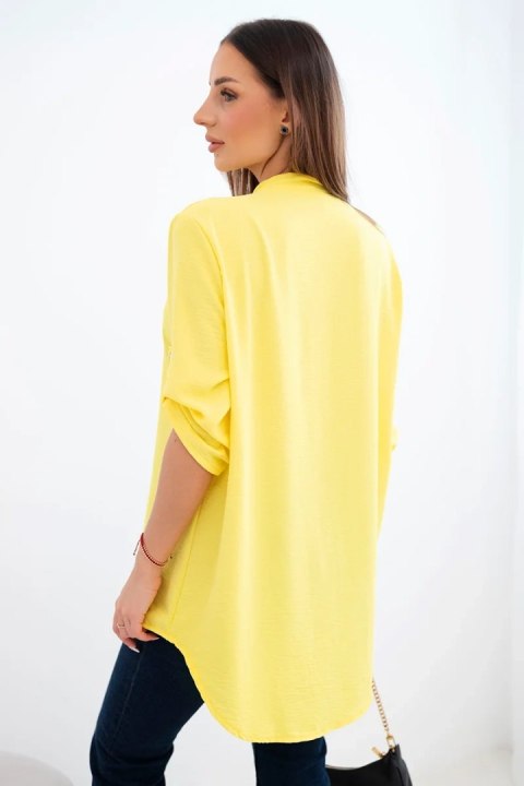 Bluzka z dłuższym tyłem żółta