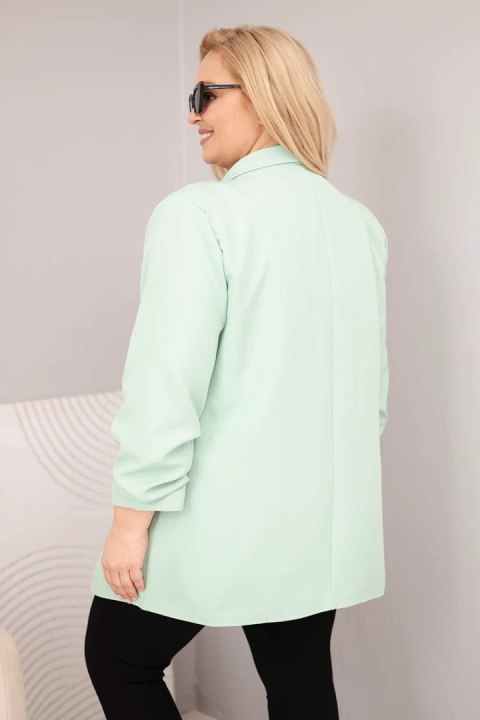 Marynarka damska Plus Size elegancka miętowa