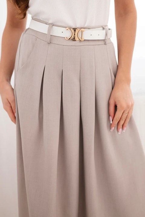 Spódnica damska wiskozowa z paskiem i zakładkami fango