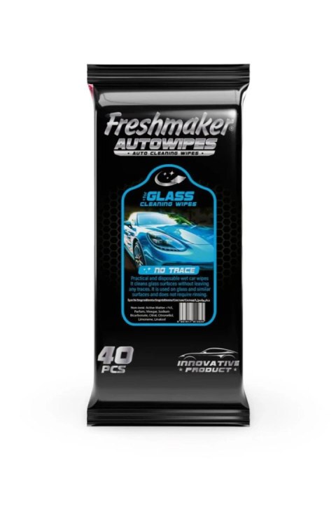 Chusteczki nawilżane do czyszczenia szyb samochodowych 40 szt.
