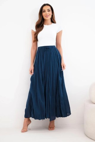 Spódnica damska maxi bawełniana z gumką w pasie jeansowa