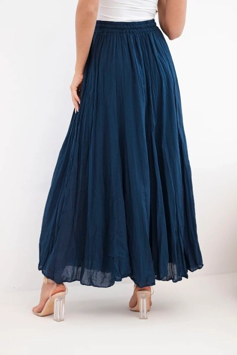 Spódnica damska maxi bawełniana z gumką w pasie jeansowa
